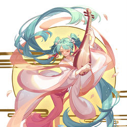 This is a pixiv picture whose title is miku.