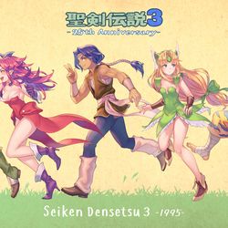 This is a pixiv picture whose title is 聖剣3　祝25周年！.