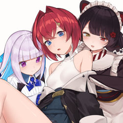This is a pixiv picture whose title is いつもいっしょの３人.