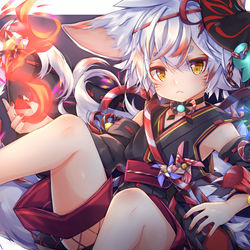 This is a pixiv picture whose title is キツネさん.