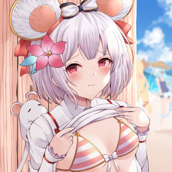 This is a pixiv picture whose title is 水着ビカラ.