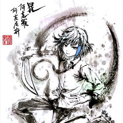 This is a pixiv picture whose title is 【極道畫師】昆·阿圭羅·阿克尼斯.