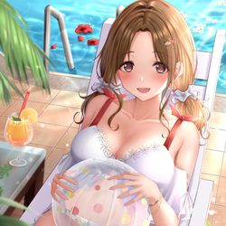 This is a pixiv picture whose title is 雛菜といっしょに泳ぎたいの～？.