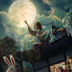 This is a pixiv picture whose title is 第五人格 IdentityV お月見.