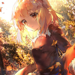 This is a pixiv picture whose title is ( 0 _ 0 )🍁.