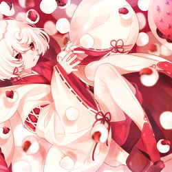 This is a pixiv picture whose title is いちごだいふく.