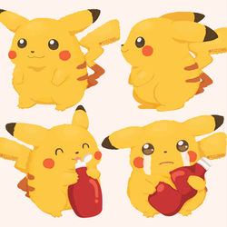 This is a pixiv picture whose title is ピカチュウまとめ.