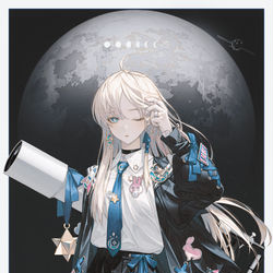 This is a pixiv picture whose title is the moon.