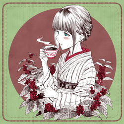 This is a pixiv picture whose title is 珈琲.