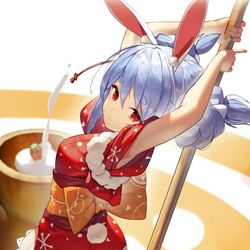 This is a pixiv picture whose title is 🌕🐰.