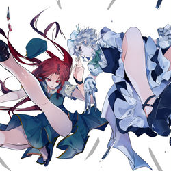 This is a pixiv picture whose title is 二人稽古.