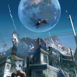 This is a pixiv picture whose title is 月満ちれば一兎を偲ぶ.