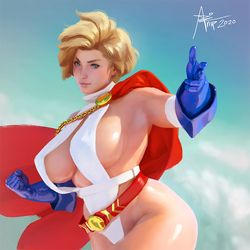 This is a pixiv picture whose title is Powergirl.