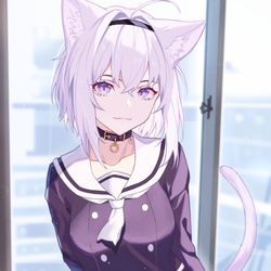 This is a pixiv picture whose title is 猫又おかゆ.