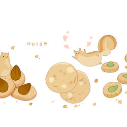 This is a pixiv picture whose title is ナッツクッキー.