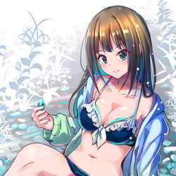 This is a pixiv picture whose title is だいたいデレステとシャニマス水着まとめ.