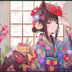 This is a pixiv picture whose title is きつね.