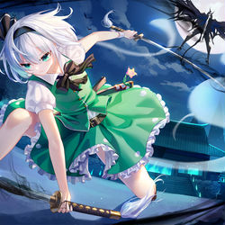 This is a pixiv picture whose title is 魂魄妖夢.