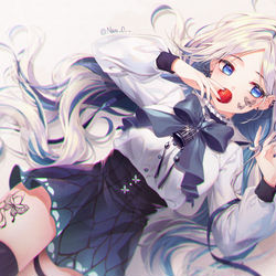 This is a pixiv picture whose title is 蝶少女.