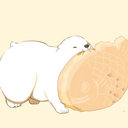 This is a pixiv picture whose title is たいやきとしろくま.