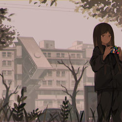 This is a pixiv picture whose title is ルービックキューブ.