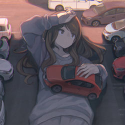 This is a pixiv picture whose title is 駐車.