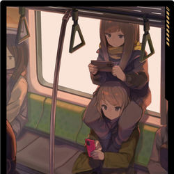 This is a pixiv picture whose title is 山手線.
