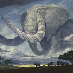 This is a pixiv picture whose title is 象の王.