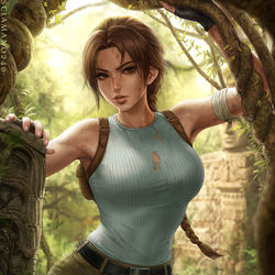 This is a pixiv picture whose title is Lara Croft.