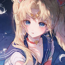 This is a pixiv picture whose title is ☾.