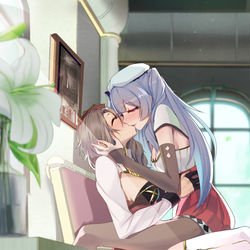 This is a pixiv picture whose title is [skeb]エイジャックスさん×エクセターさん.