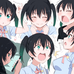 This is a pixiv picture whose title is 💚虹ヶ咲第１話 高咲侑ちゃんまとめ.