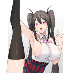 This is a pixiv picture whose title is 七瀬ちゃん I字バランス部.