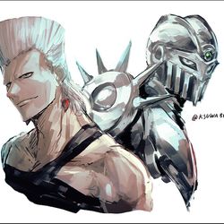 This is a pixiv picture whose title is ポルナレフ＆シルバーチャリオッツ.