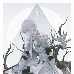 This is a pixiv picture whose title is ♘.