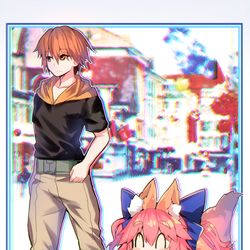 This is a pixiv picture whose title is GOTCHA！タマモン.