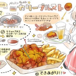 This is a pixiv picture whose title is 【ドイツの屋台料理】カリーブルスト【超お手軽レシピ】.