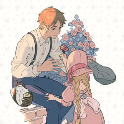 This is a pixiv picture whose title is 𝑨 𝒎𝒂𝒏 𝒂𝒏𝒅 𝒂 𝒈𝒊𝒓𝒍..