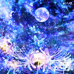 This is a pixiv picture whose title is 月色に咲く.