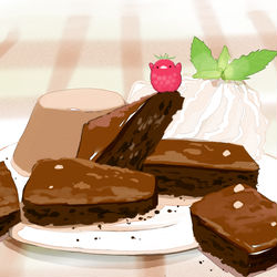 This is a pixiv picture whose title is ブラウニー.