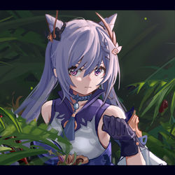 This is a pixiv picture whose title is 刻晴.