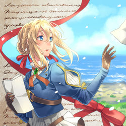 This is a pixiv picture whose title is 手紙の行方.