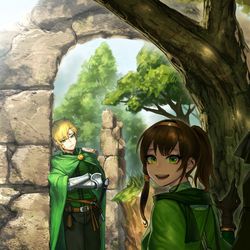 This is a pixiv picture whose title is 숲길.