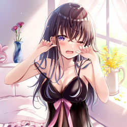 This is a pixiv picture whose title is 「ふあぁ…おはよぉ」.