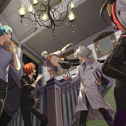 This is a pixiv picture whose title is 2-D、2限目、飛行術.