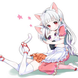 This is a pixiv picture whose title is モモとコマ.