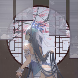 This is a pixiv picture whose title is 青鸟之庭.