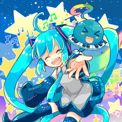 This is a pixiv picture whose title is 初音ミクぐらふぃコレクション なぞの音楽すい星.
