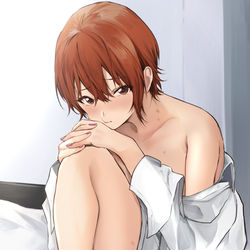 This is a pixiv picture whose title is 寝れなかった….