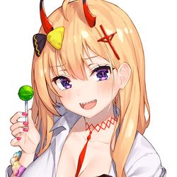 This is a pixiv picture whose title is 胸部装甲で挑発してくる熊野さん.